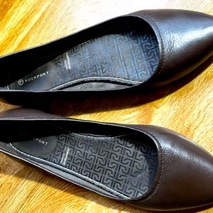 Rockport adiprene by adidas brown leather ballet flats